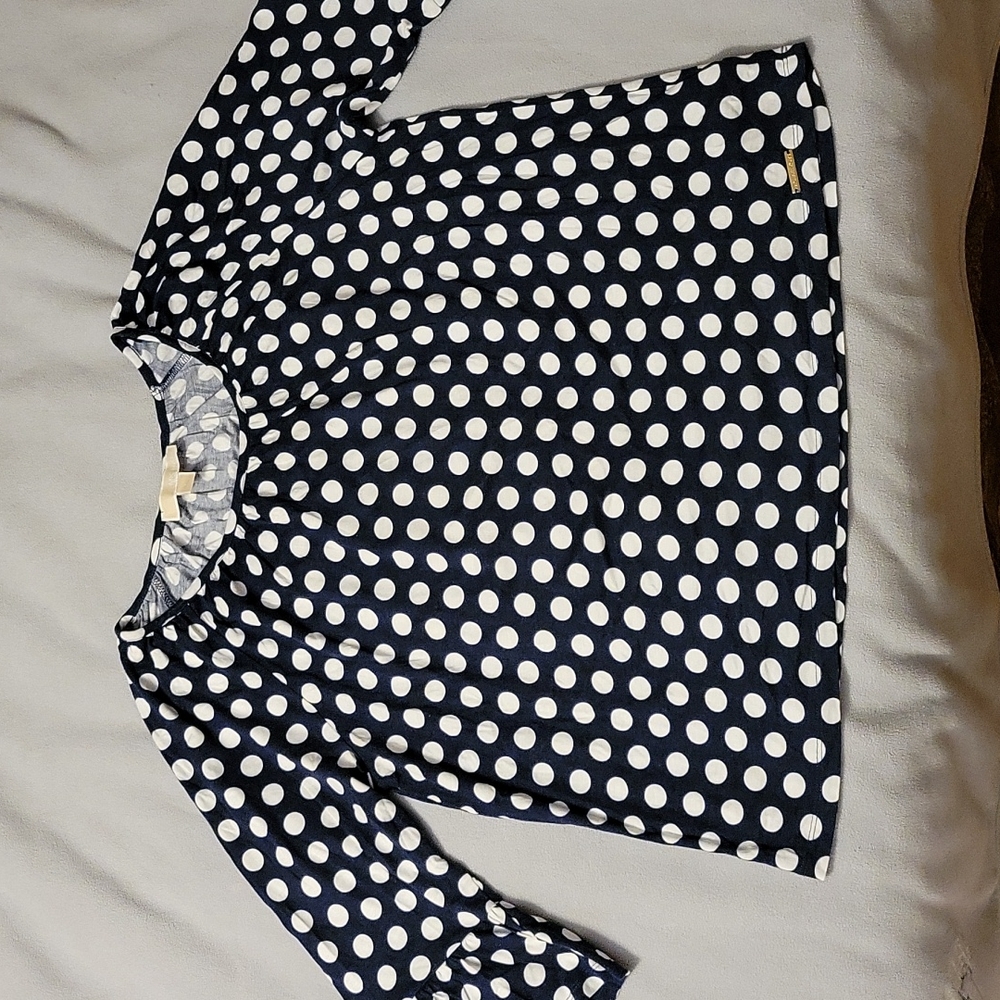 Michael Kors, L, Polka Dot Blue and White